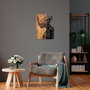 Wallity Tree Woman - 318 Decoración de Pared en Negro y Nogal